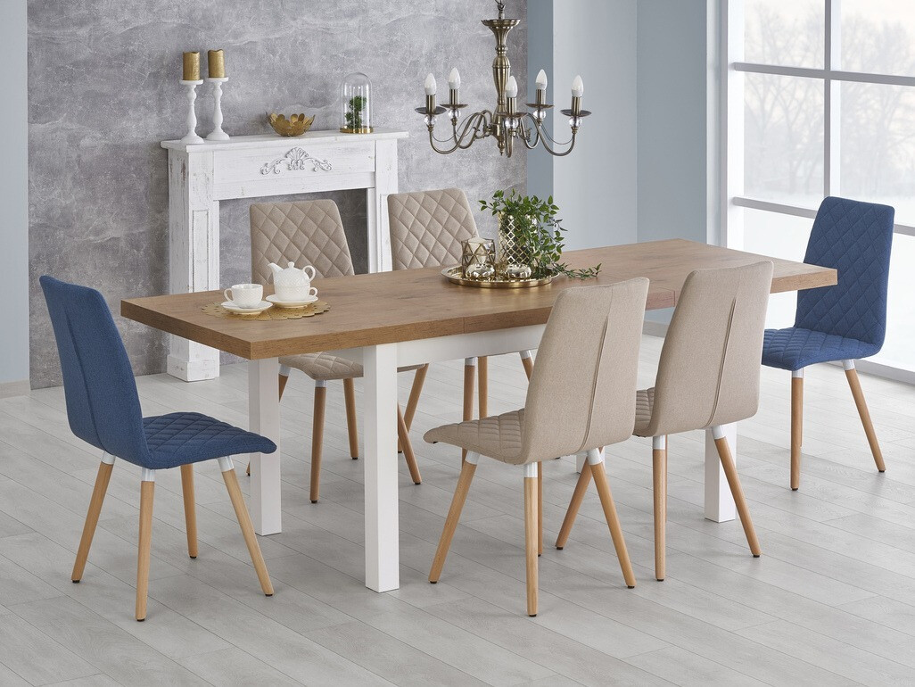 Tafel Houston 559 (Lancelot-eik + Wit)
