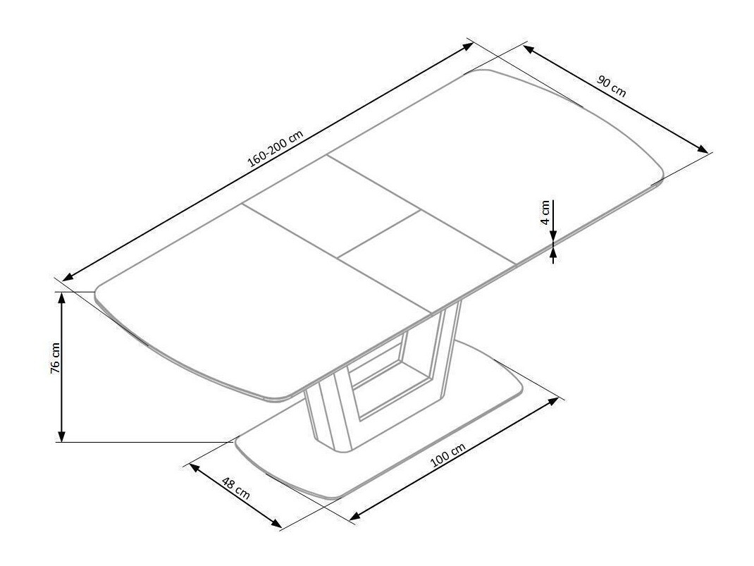 Tafel Houston 722 (Antraciet)