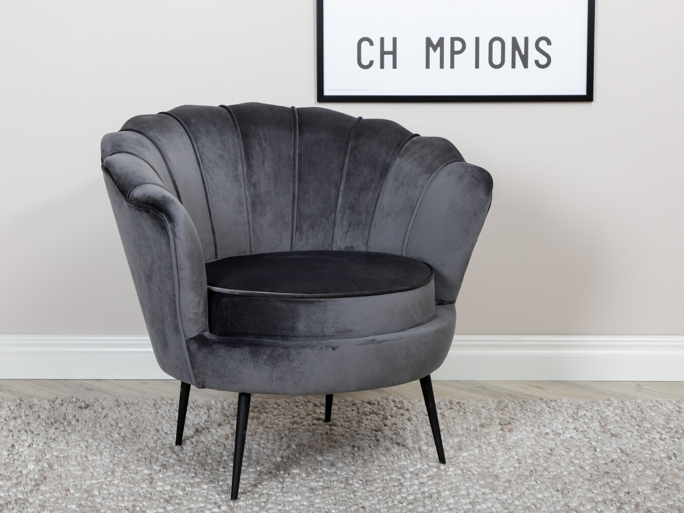 Fauteuil Dallas 1705 (Donkergrijs + Zwart)