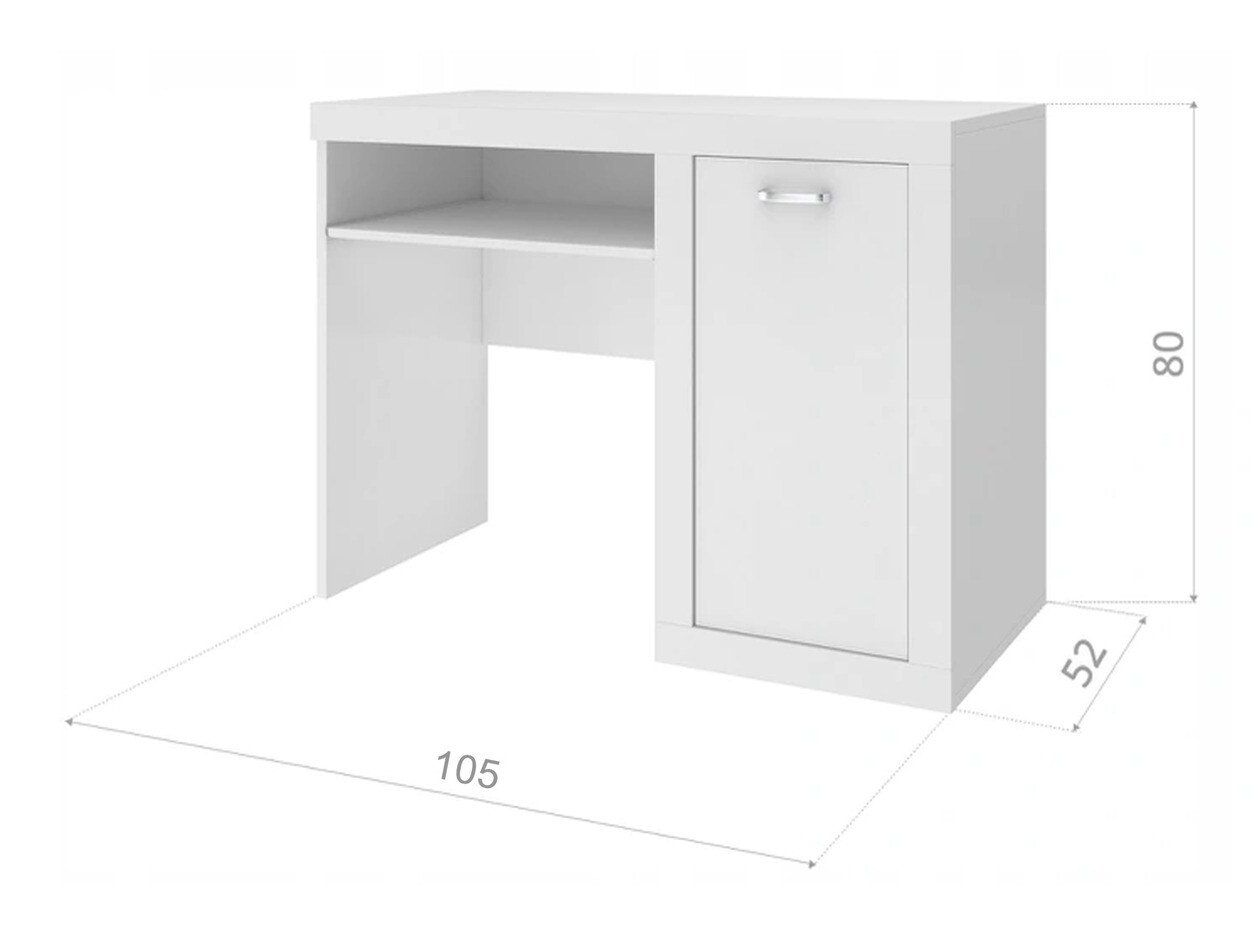 Bureau Tentive 102 (Wit + Grijs)