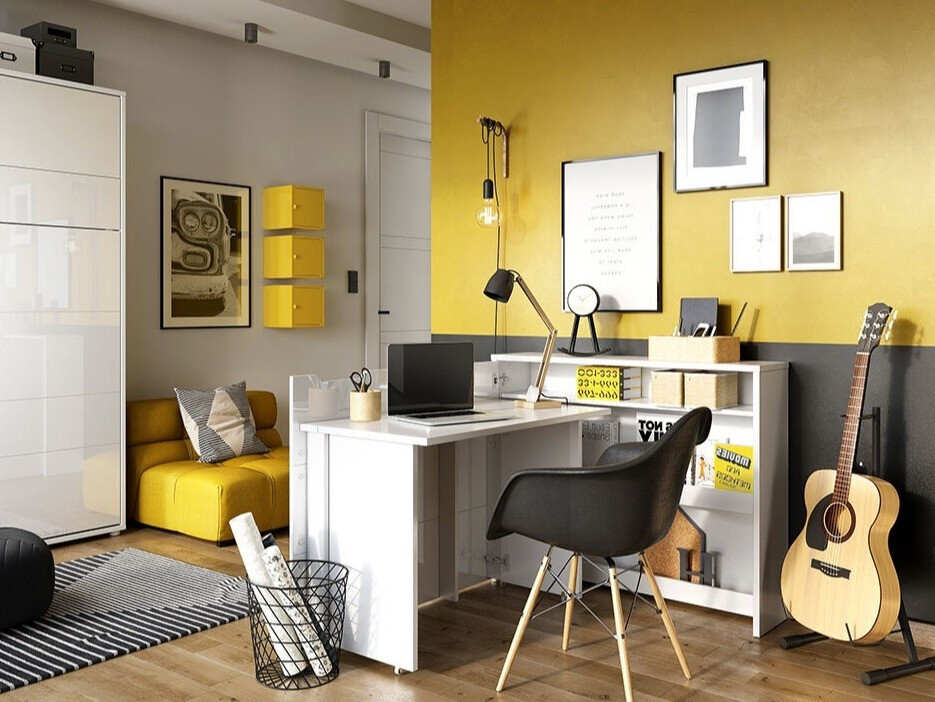 Hoekbureau Concept Pro Lenart Levfere 101 (Wit + Glanzend wit)