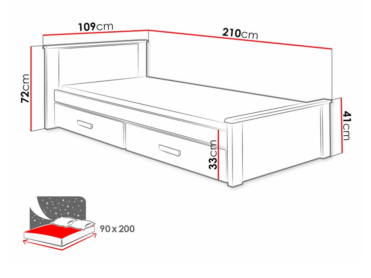 Bed Henderson 116 (Wit + Blauw)