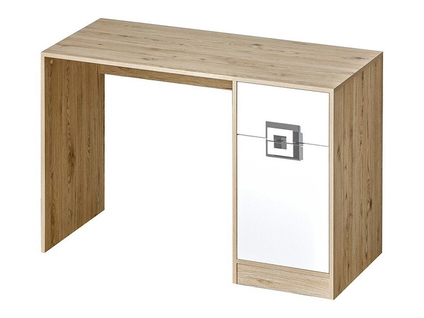 Bureau Balvire 110 (Licht eiken + Wit + Grijs)