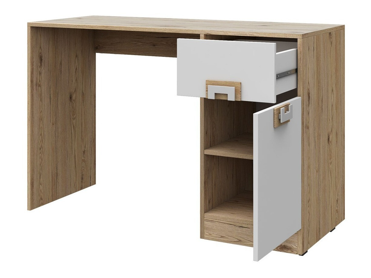 Bureau Balvire 110 (Licht eiken + Wit)