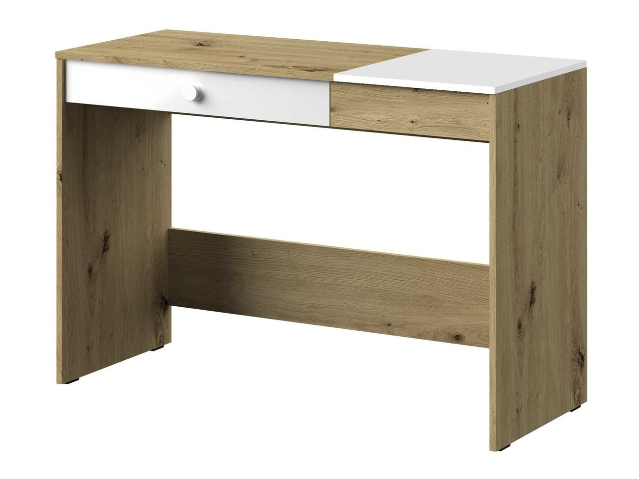 Bureau Mirelbu 109 (Artisan eiken + Glanzend wit)