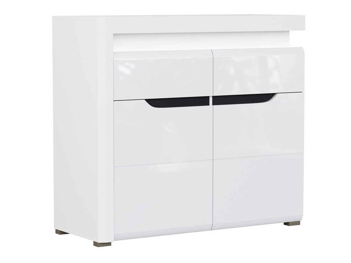 Ladekast Revelmi 102 (Glanzend wit + Wit)