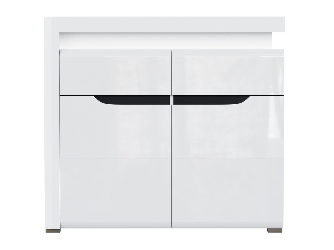 Ladekast Revelmi 102 (Glanzend wit + Wit)