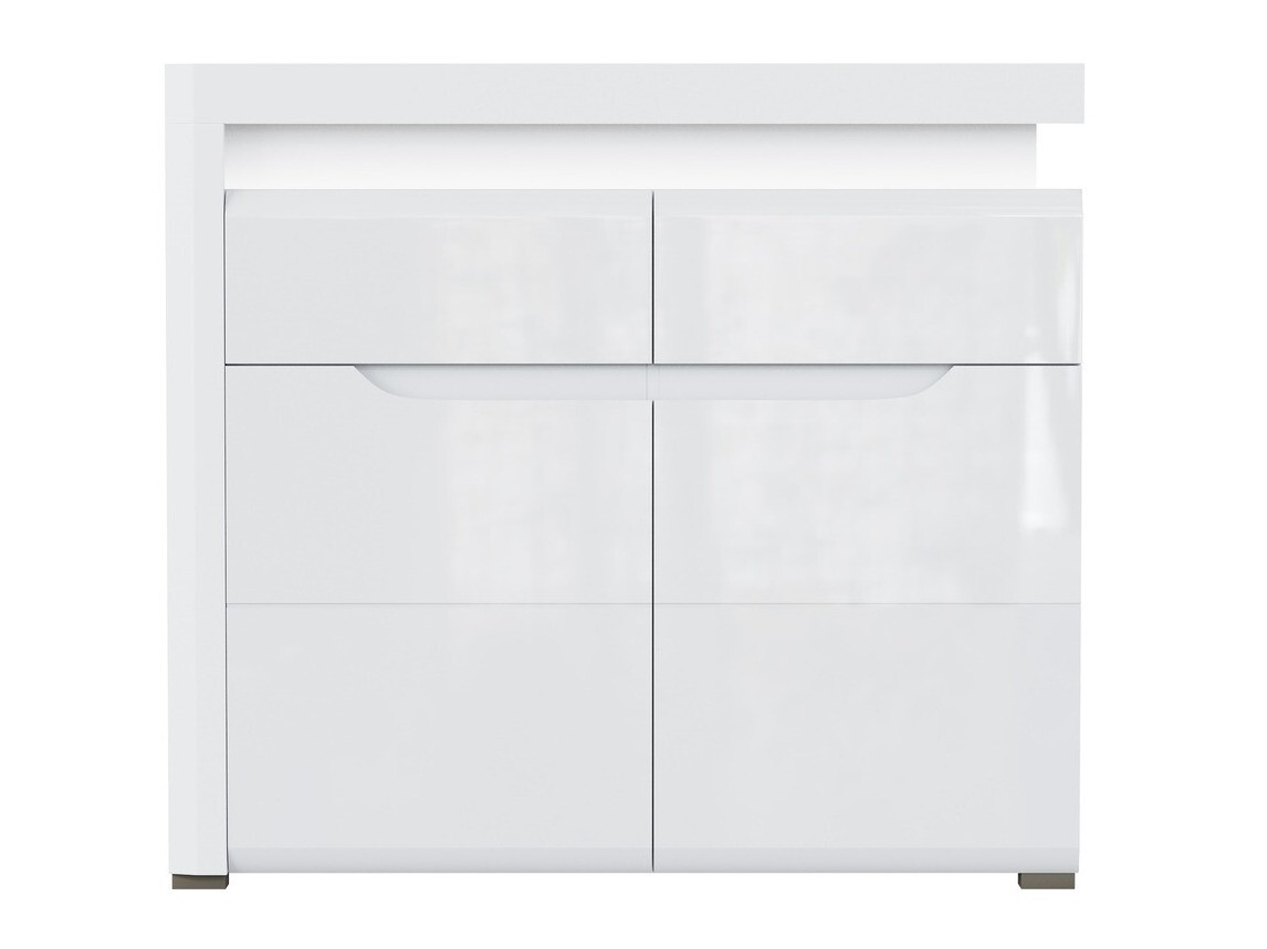 Ladekast Revelmi 102 (Glanzend wit + Wit)