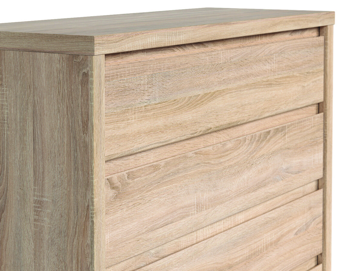 Ladekast Nolroma 105 (Wit + Sonoma eik)