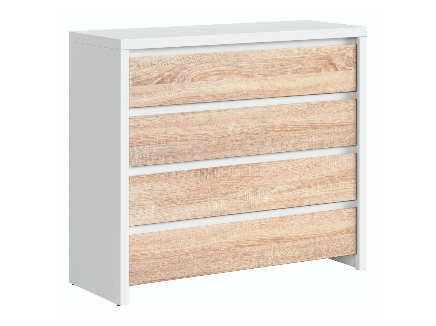 Ladekast Nolroma 105 (Wit + Sonoma eik)