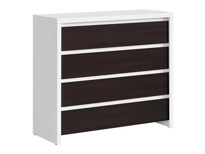 Ladekast Nolroma 105 (Wit + Wengé)