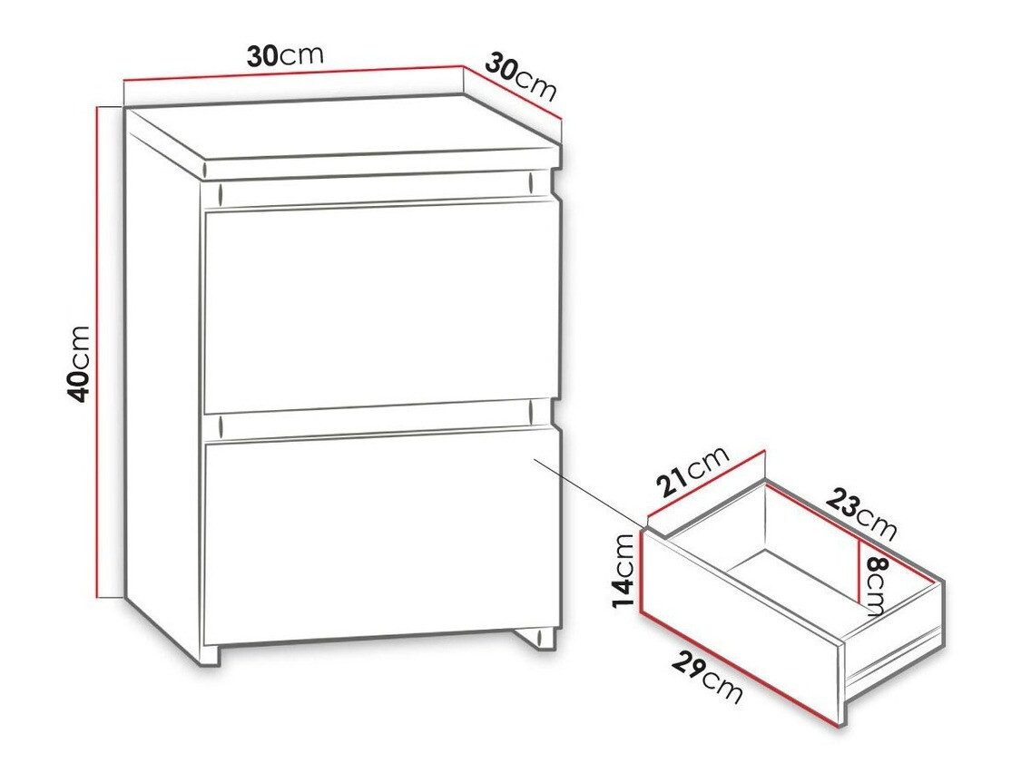 Nachtkastje Mandeville 107