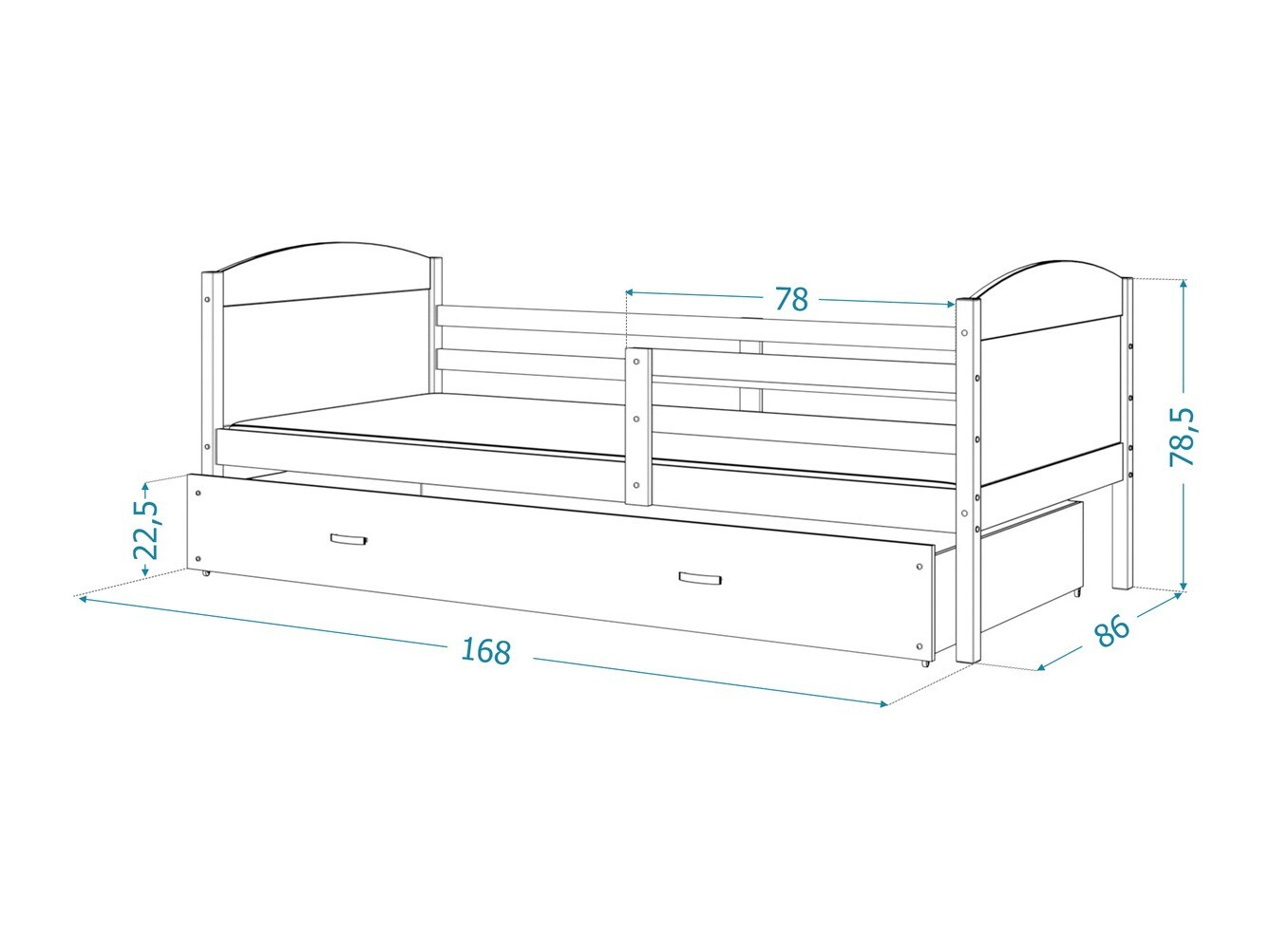 Bed Aurora 127 (Wit)