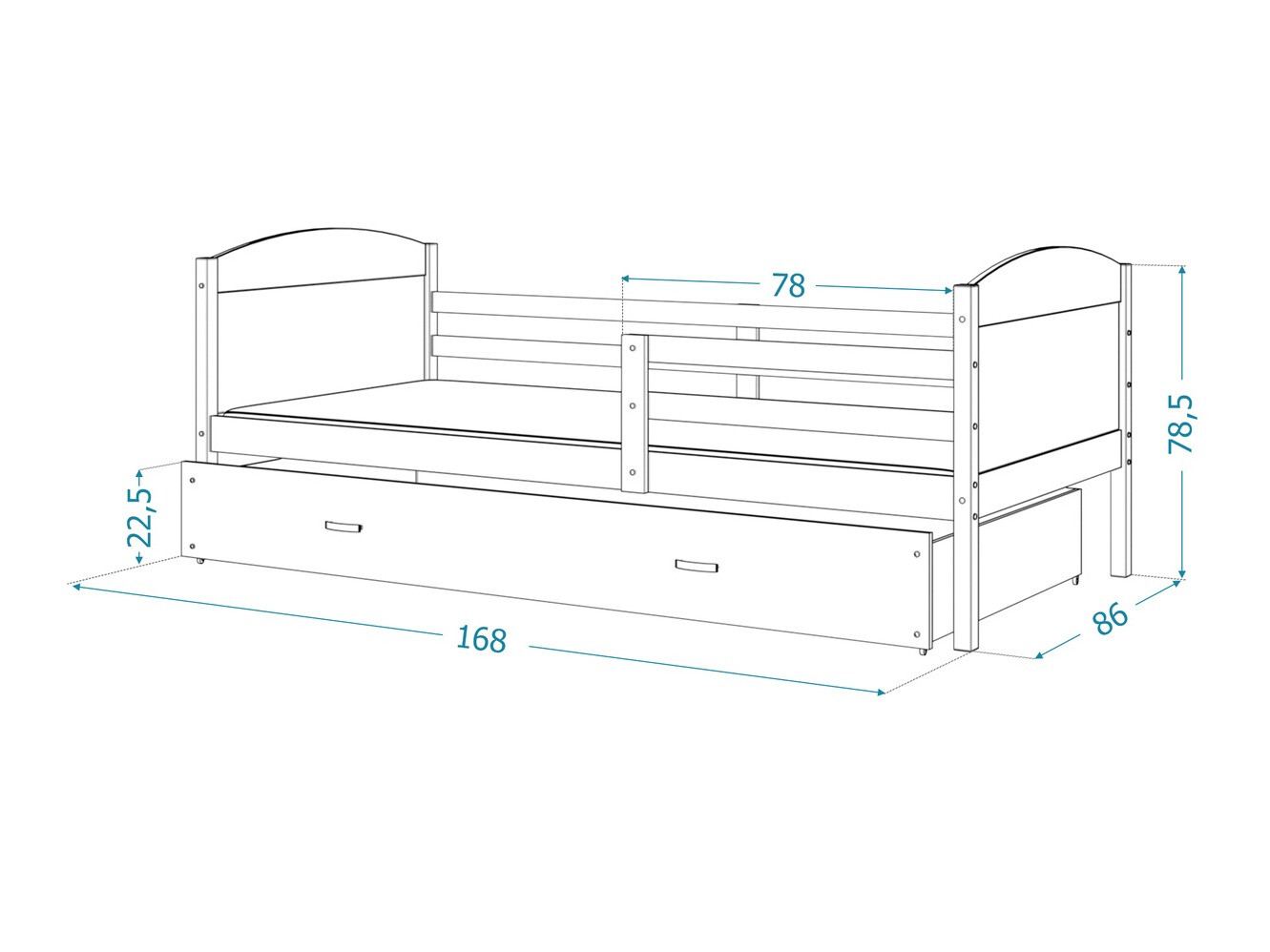 Bed Aurora 127 (Wit)
