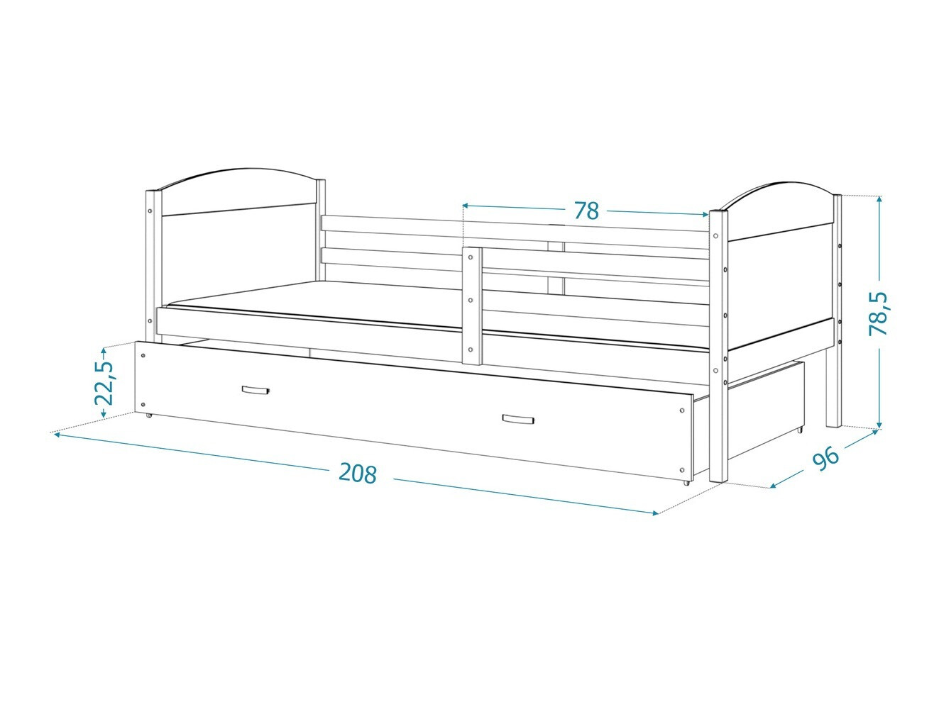 Bed Aurora 129 (Wit)