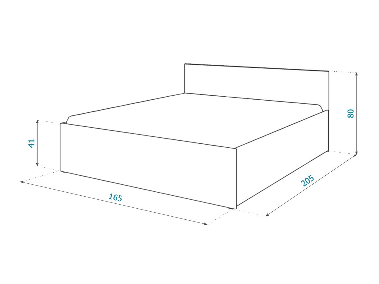 Bed Aurora 145 (Wit + Grijs)