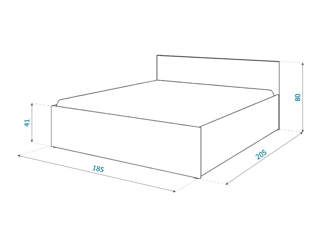 Bed Aurora 145 (Wit + Grijs)