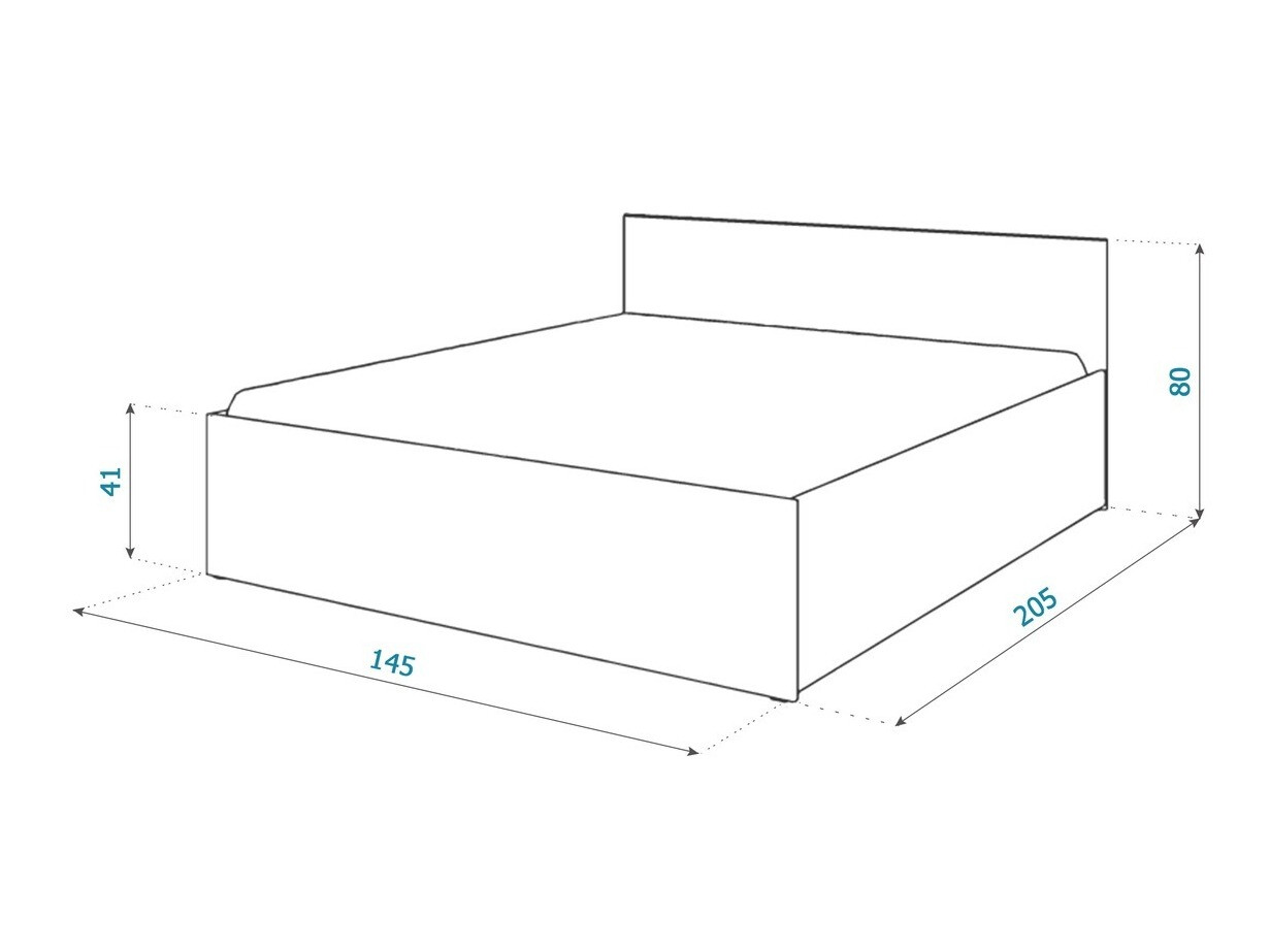 Bed Aurora 145 (Wit)