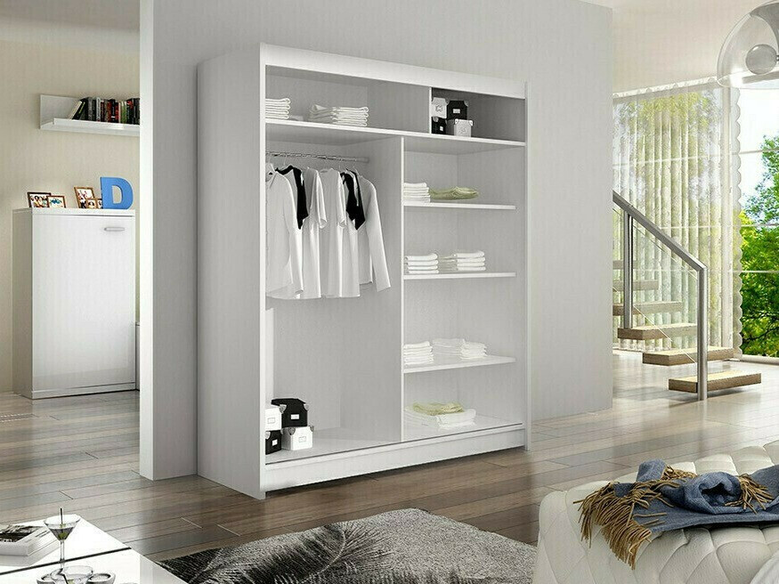 Kledingkast Closico 140 (Zwart + Artisan eiken)