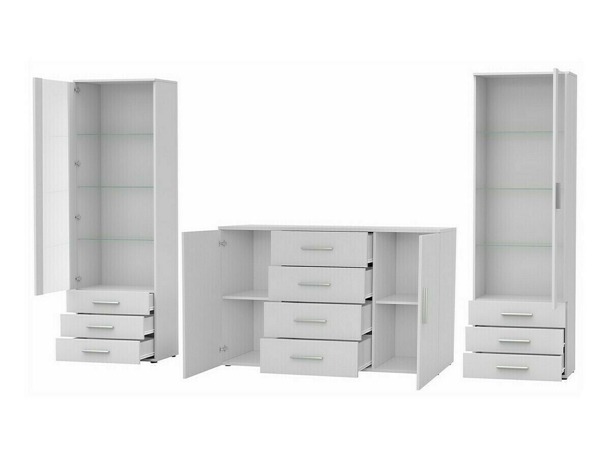 Woonkamerset Tornola 112 (Zwart + Glanzend zwart)