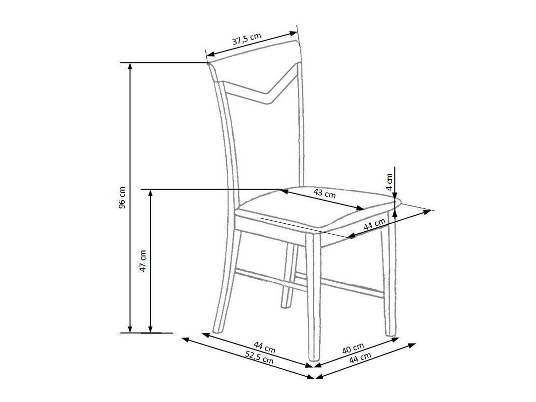 Stoel Houston 578 (Wit + Lichtbruin)