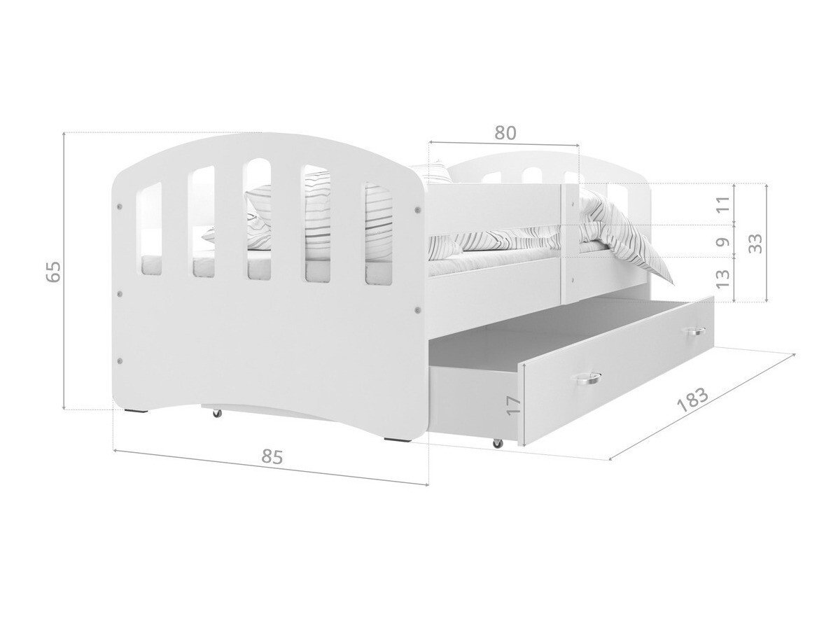 Bed Aurora 134 (Grijs)