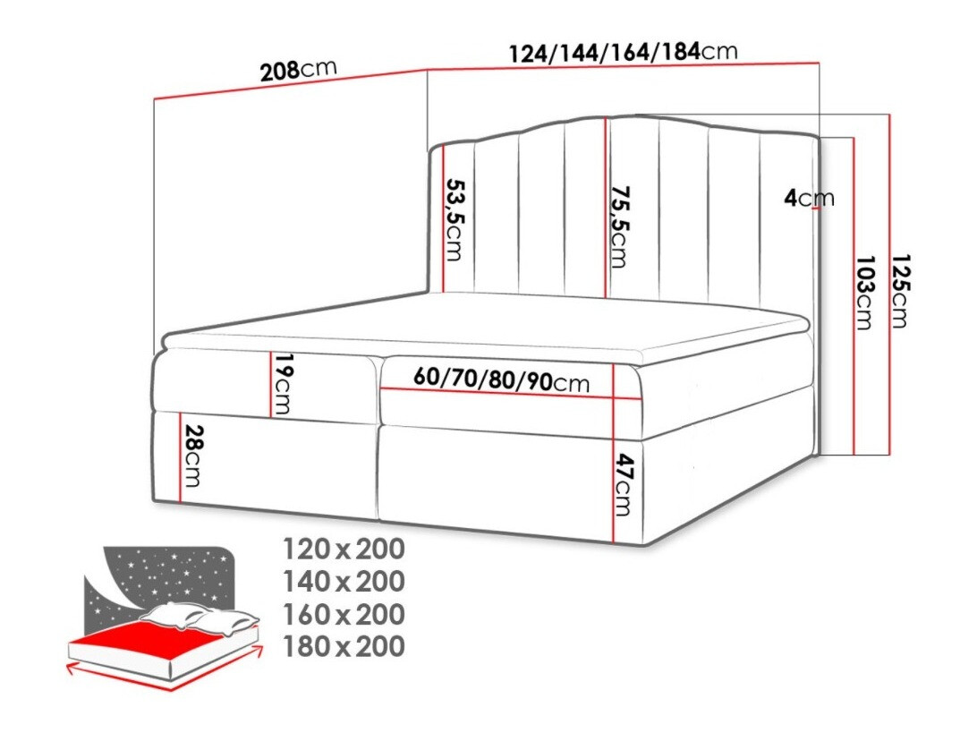 Boxspring Baltimore 153 (Casablanca 2303)