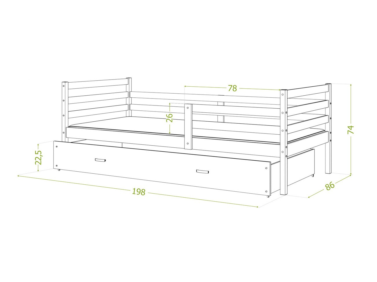 Bed Aurora 130 (Grijs)