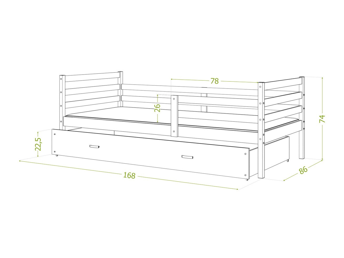 Bed Aurora 130 (Wit)
