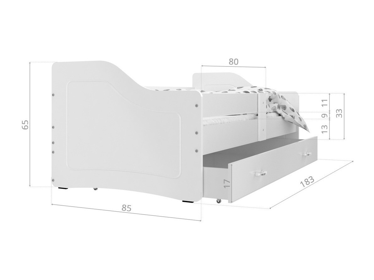 Bed Aurora 137 (Grijs)