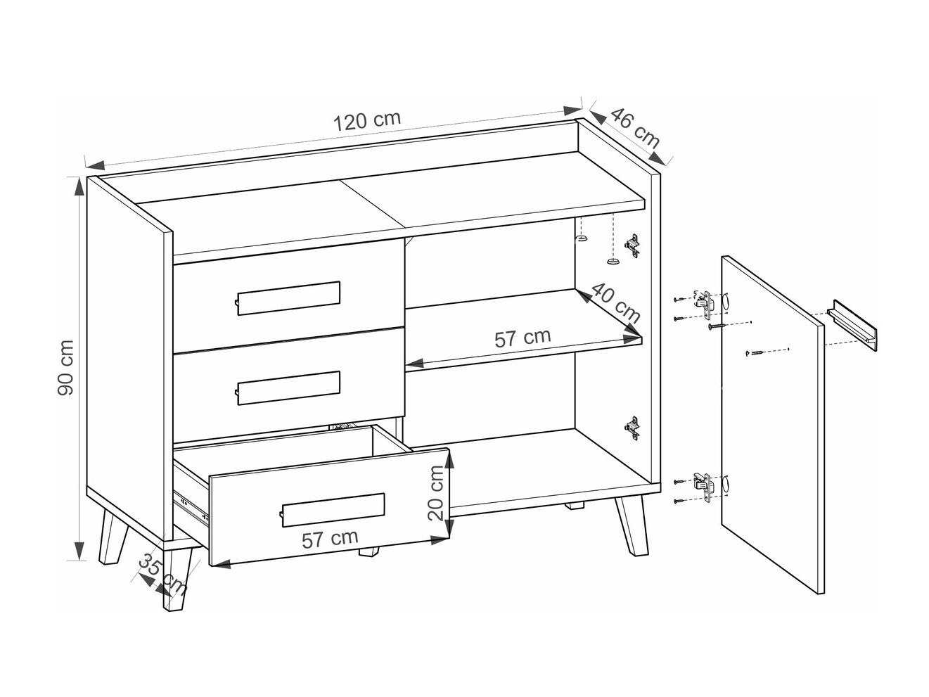 Ladekast Oderevu 105