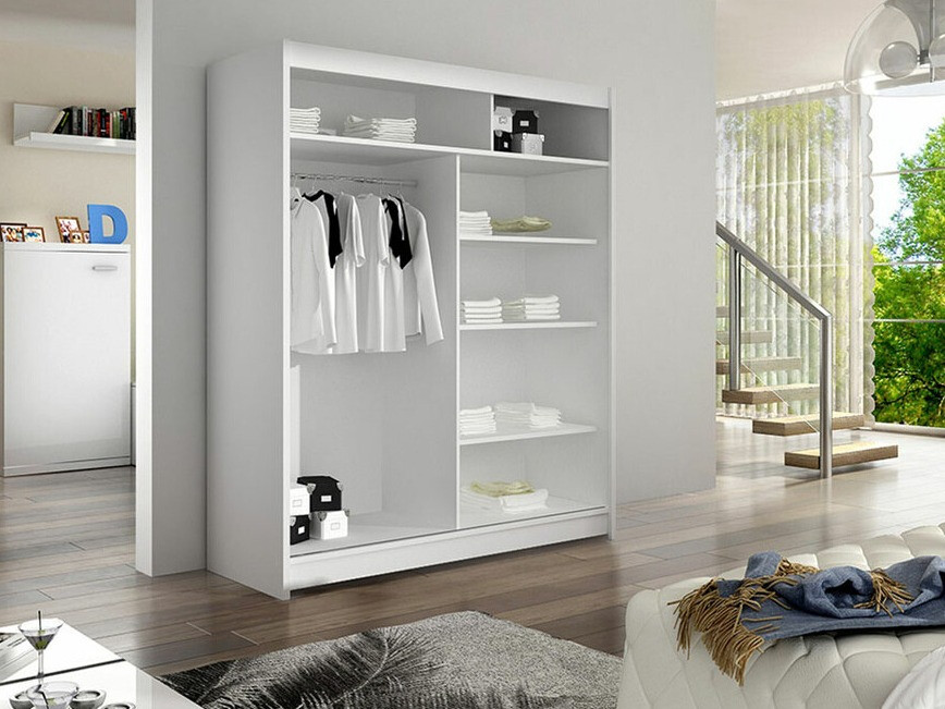 Kledingkast Closico 149 (Zwart + Artisan eiken)