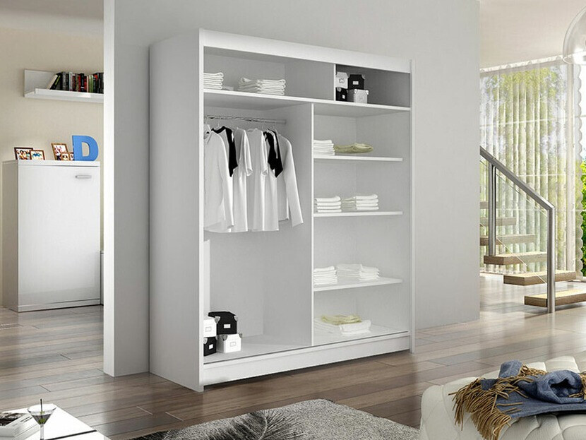 Kledingkast Closico 150 (Zwart + Artisan eiken)