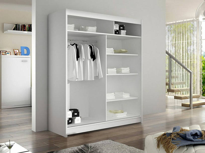 Kledingkast Closico 151 (Wit + Artisan eiken)