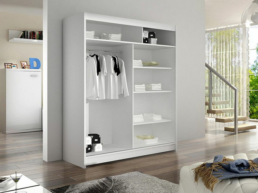 Kledingkast Closico 151 (Zwart + Artisan eiken)