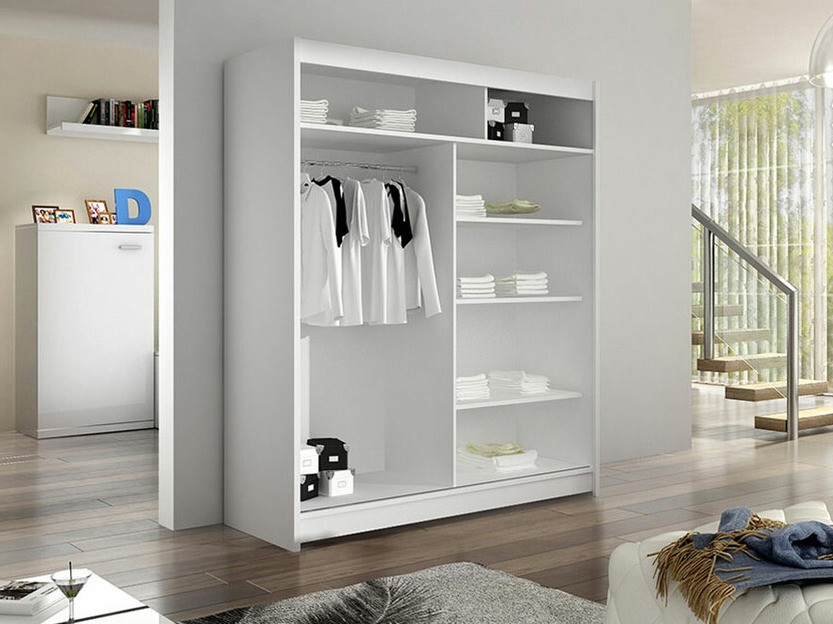 Kledingkast Closico 151 (Zwart + Artisan eiken)