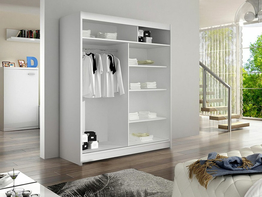 Kledingkast Closico Salvor II (Zwart + Artisan eiken)