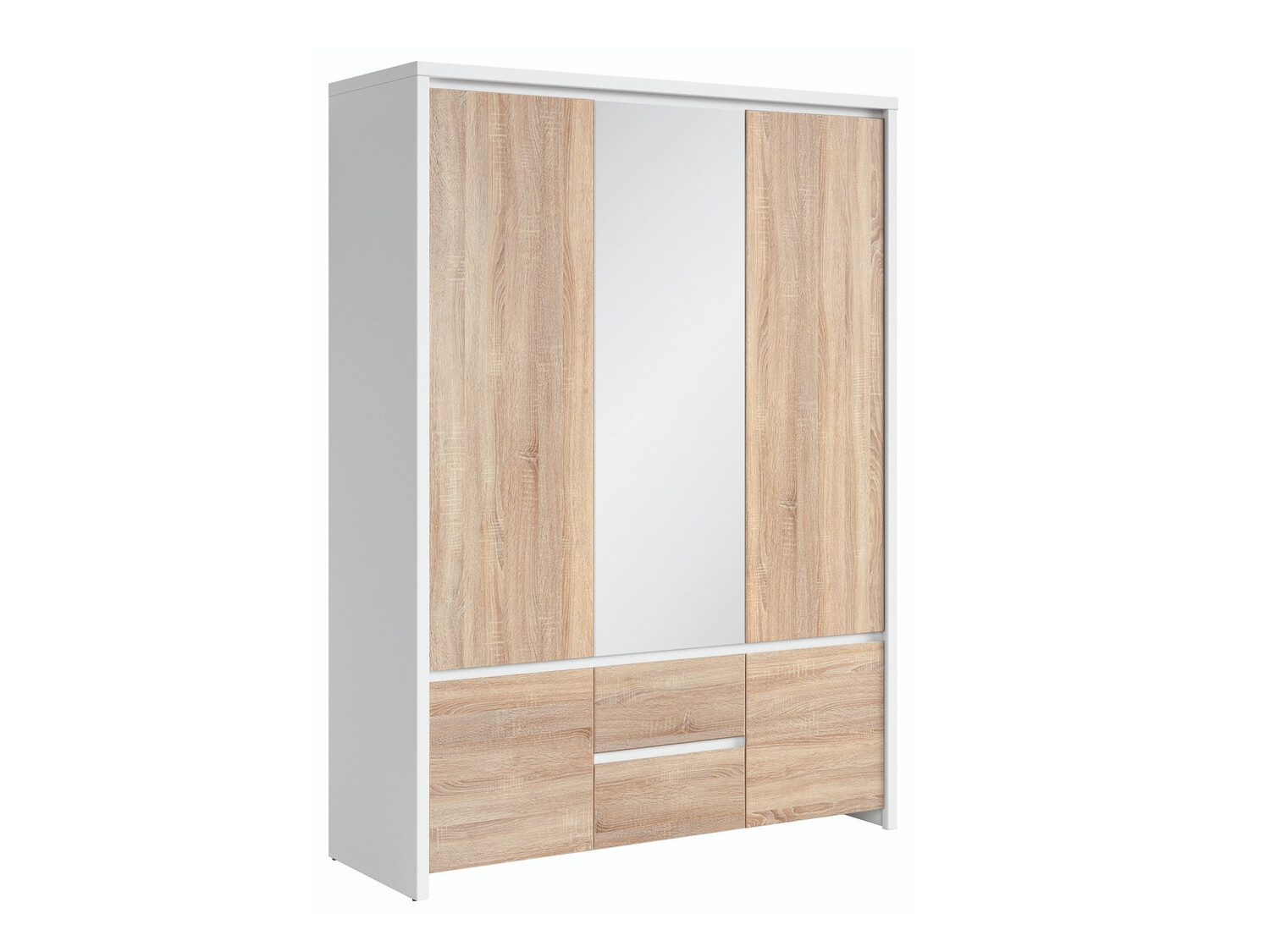 Kledingkast Nolroma 118 (Wit + Sonoma eik)
