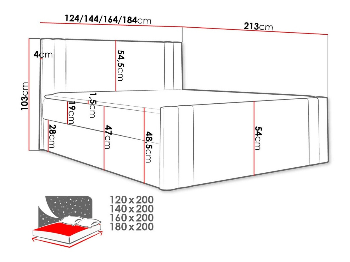 Boxspring Baltimore 156 (Amor Velvet 4304)