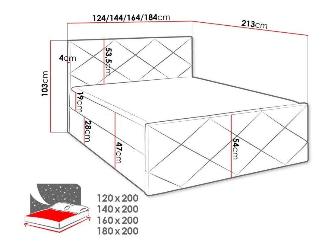 Boxspring Baltimore 155 (Soft 010a)