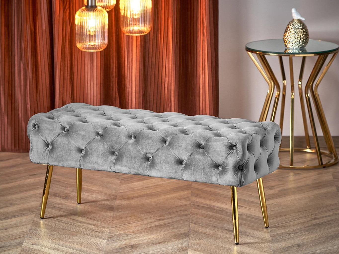 Gestoffeerde bank Houston 1252 (Grijs)