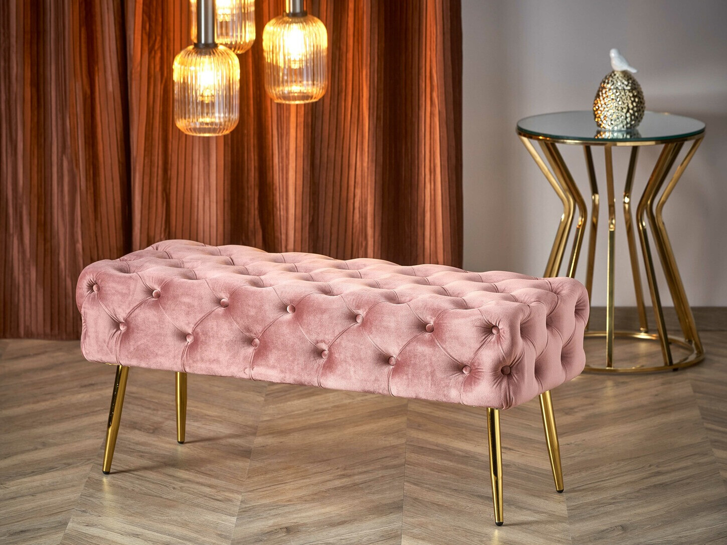 Gestoffeerde bank Houston 1252 (Roze)