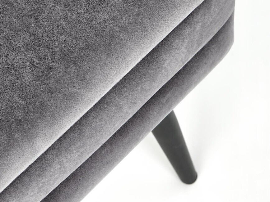 Gestoffeerde hocker Houston 1255 (Grijs + Zwart)