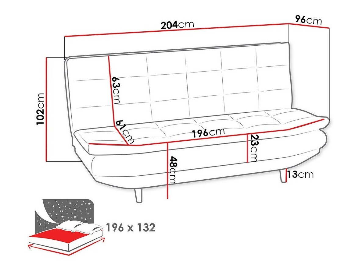 Slaapbank Carlsbad 105 (Halfa 154 + Halfa 155)