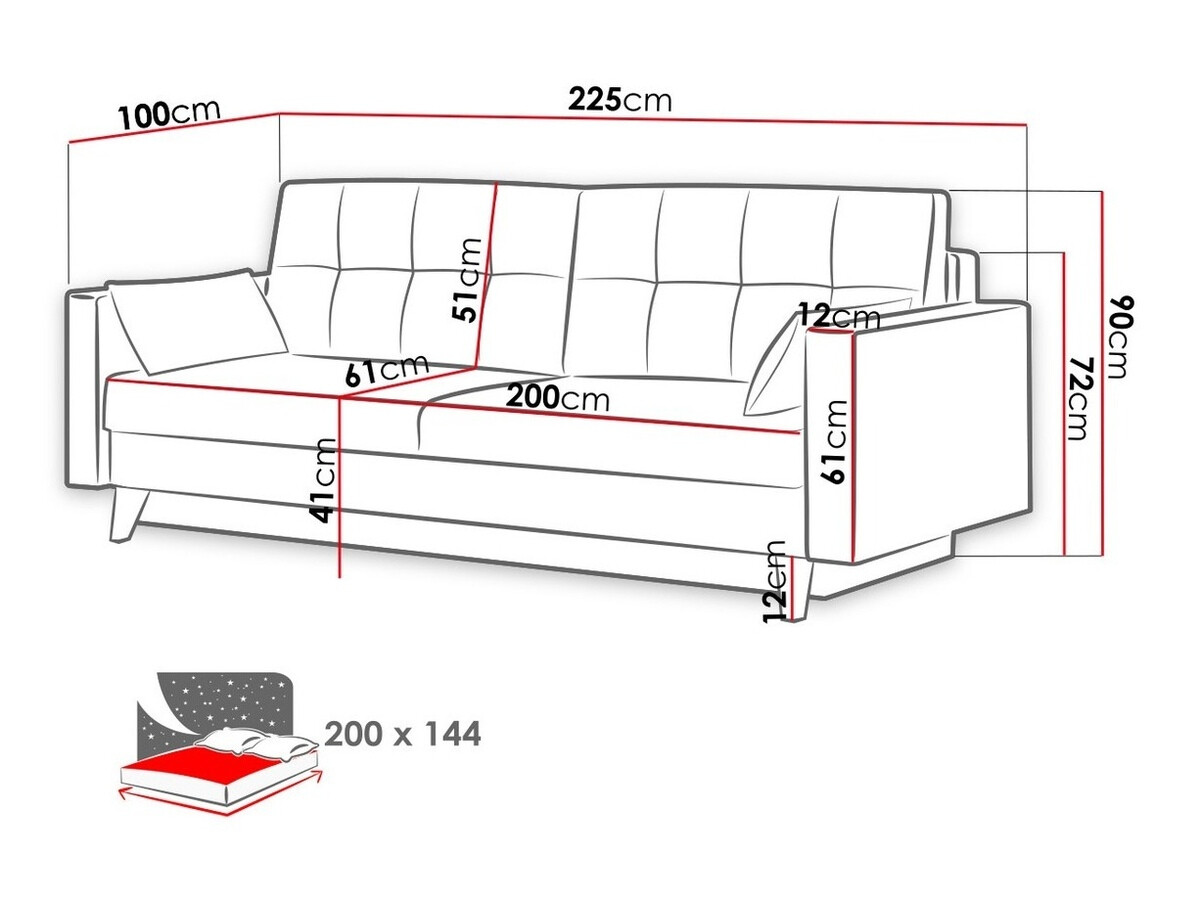 Slaapbank Columbus 113 (Kronos 26)