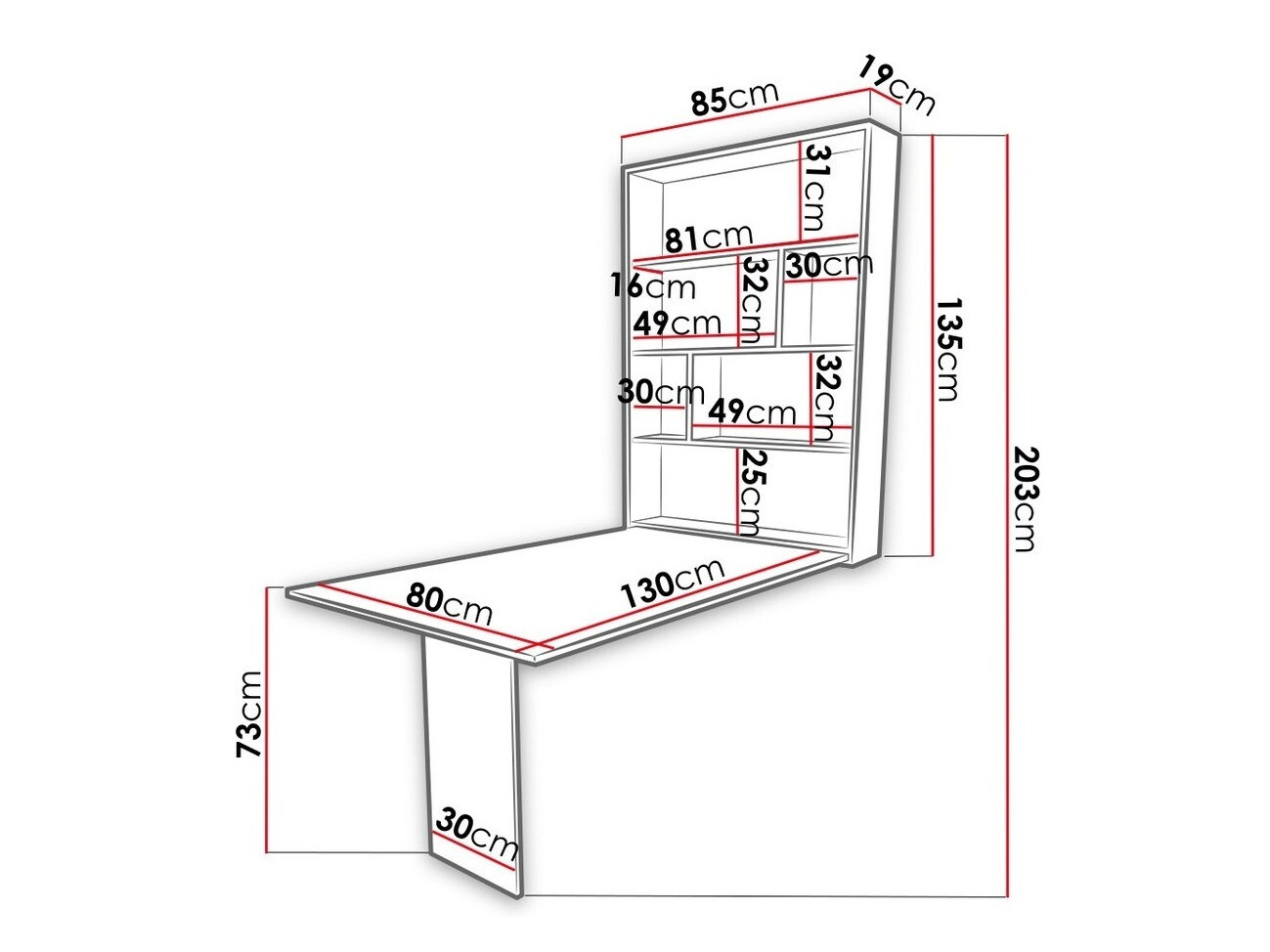 Vouwtafel Hartford 428 (Wit)