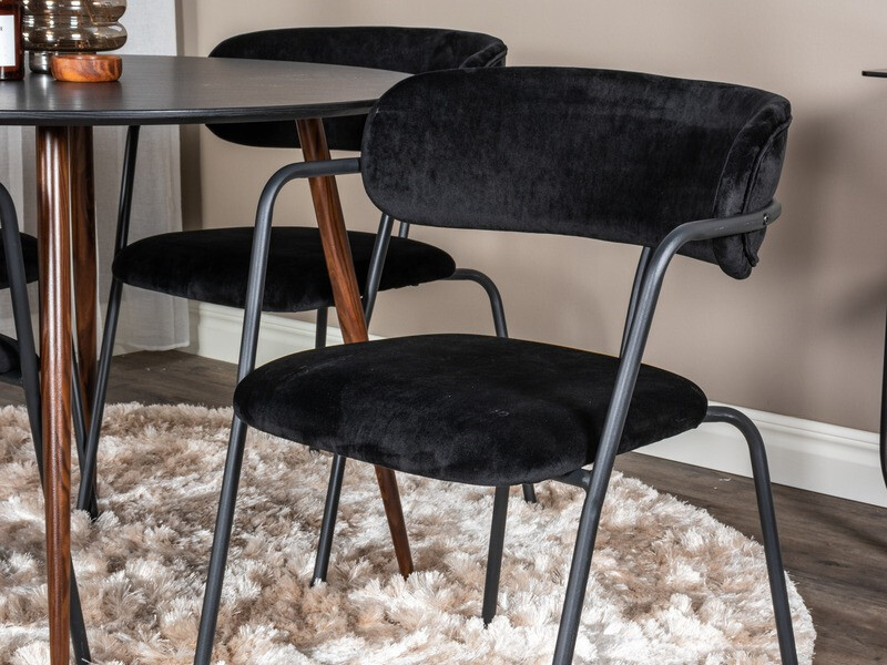 Eetkamerset Dallas 285 (Zwart + Moer)