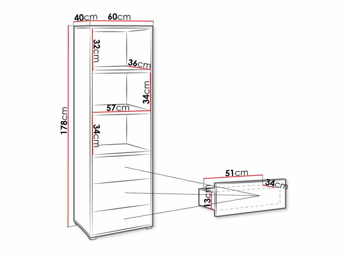 Boekenkast Comfivo Fersoe 105 (Wit)