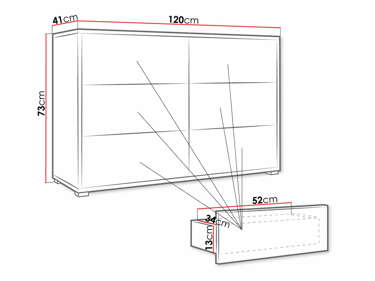 Ladekast Comfivo Tutela II (Wit)
