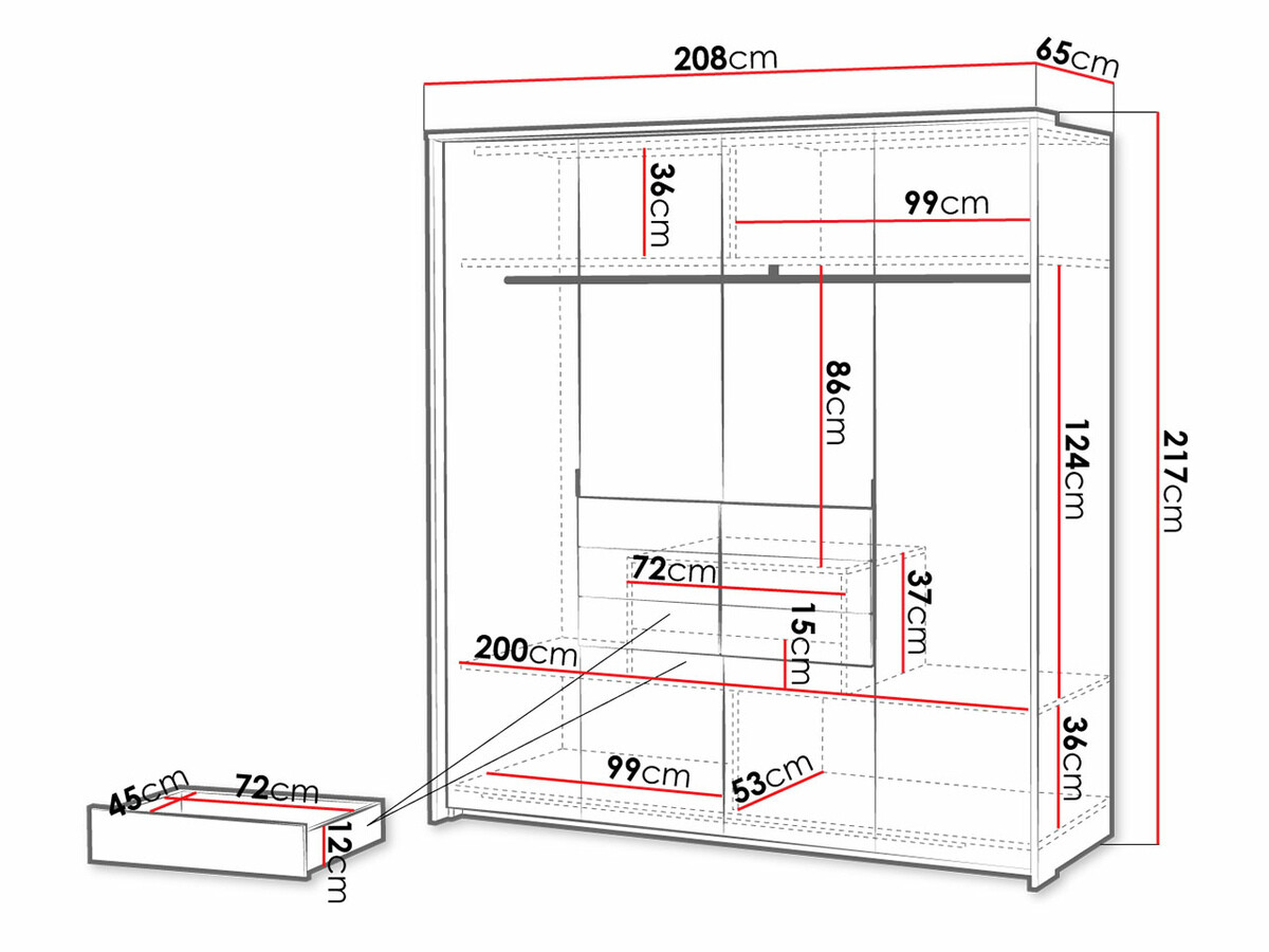 Kledingkast Honolulu 151